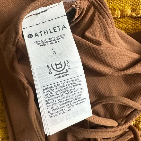 Athleta solace Brown Strappy Sports Bra - Picture 3 of 5